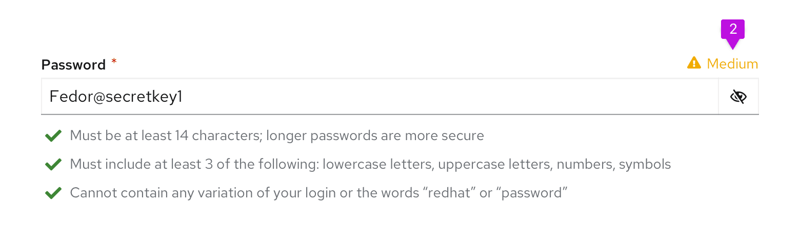 password strength indicator medium